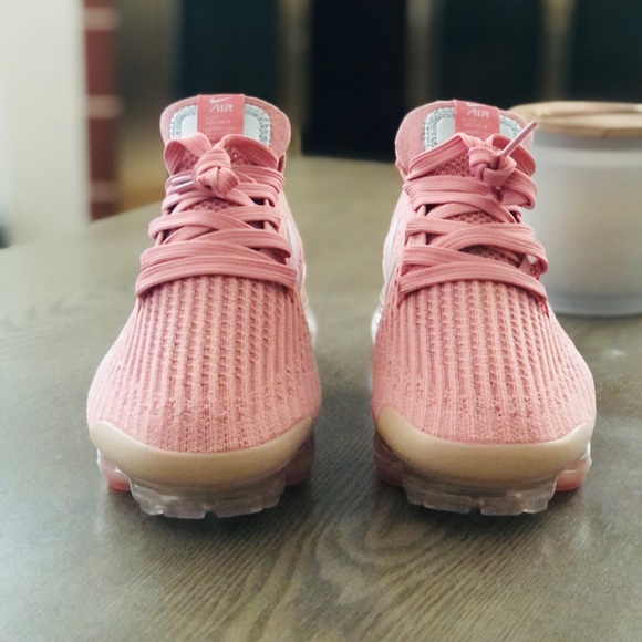 Nike Vapormax Flyknit 3 Dusty Rose Pink Women’s 7, 8 - Picture 2 of 5